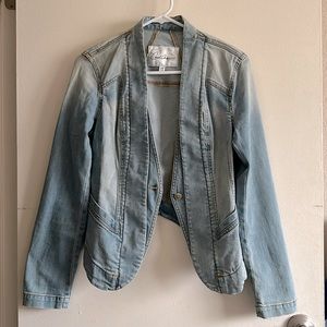 Carol Anderson by Invitation Denim Light Blue Jean Blazer Jacket